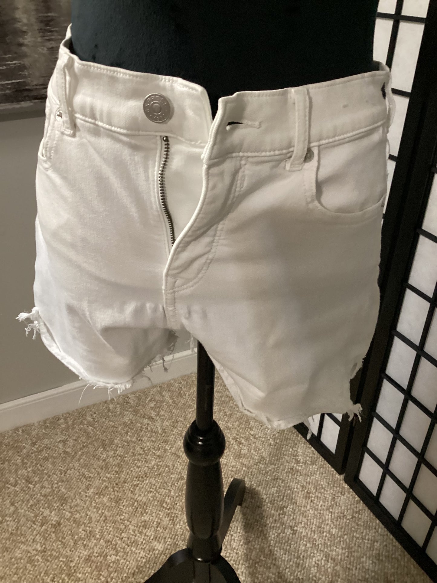 High Waist white shorts