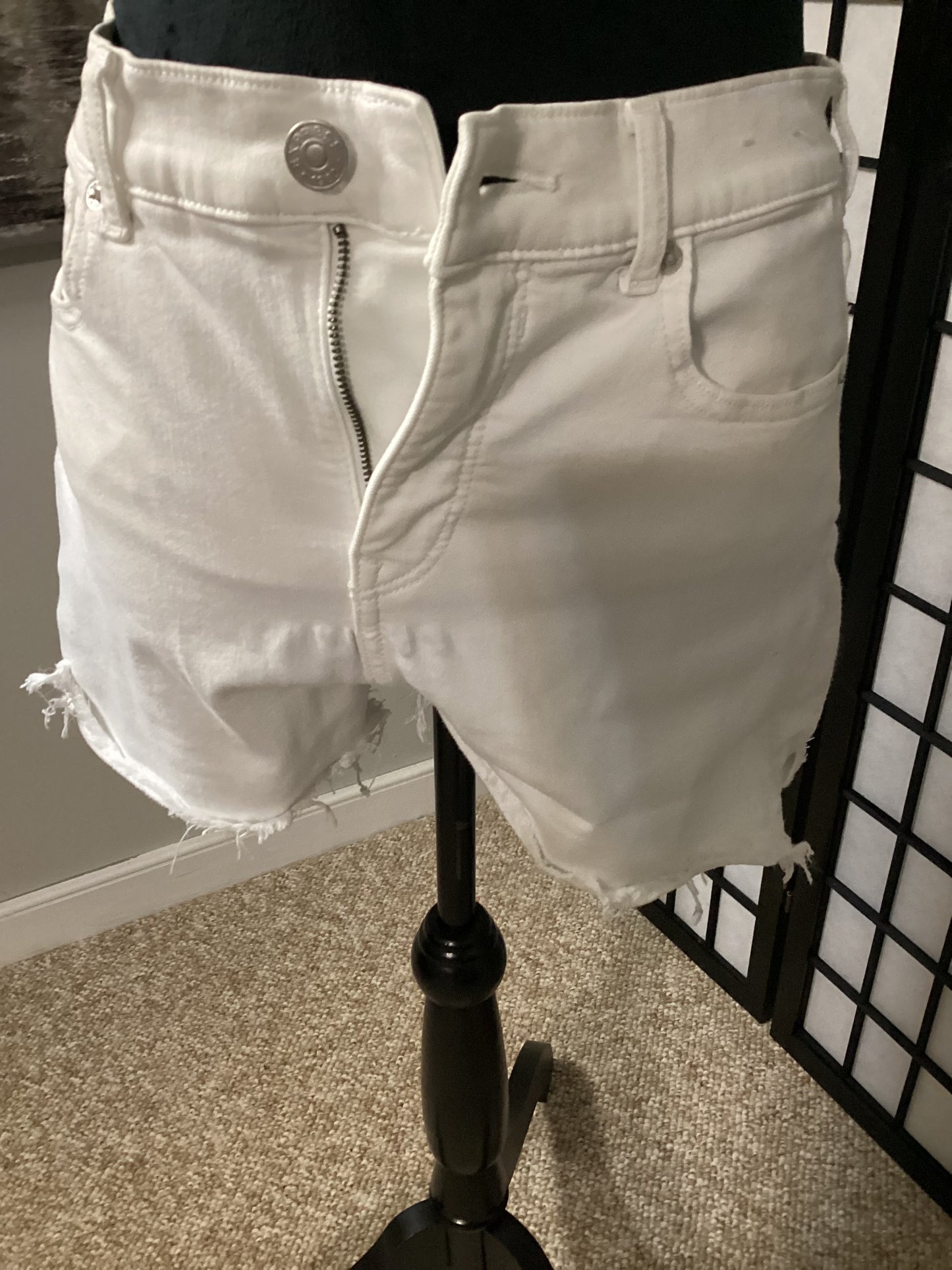 High Waist white shorts